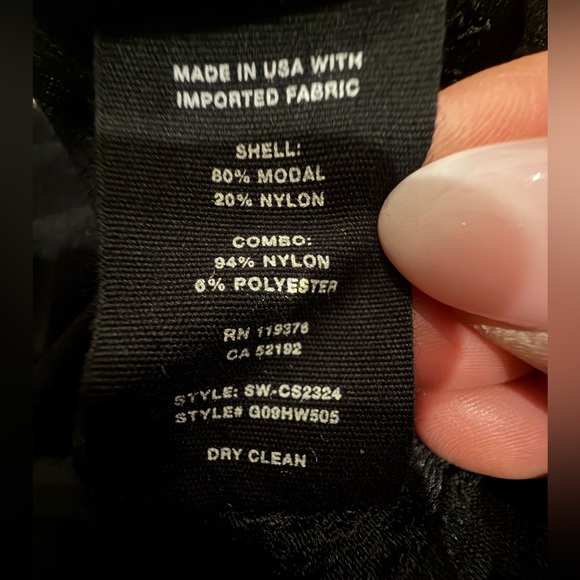 Helmut Lang Black Lace V-Neck T-Shirt Women's Size M - Picture 6 of 6